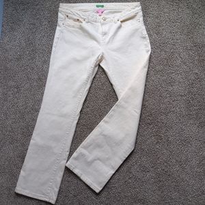 Lilly Pulitzer Sz 12 Palm Beach cream jeans